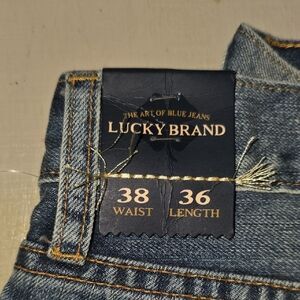 Lucky Brand Indigo Denim Jeans with Gold Stitching